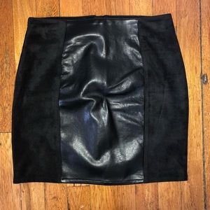 H&M Faux Leather Mini Skirt.